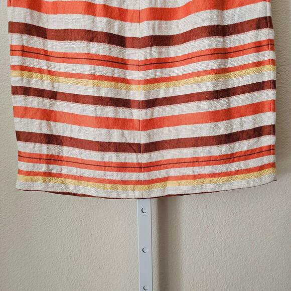 CAROLINA HERERRA Multicolor Striped Mini Skirt with Pockets & Zip Closure Sz 4 - Picture 11 of 16
